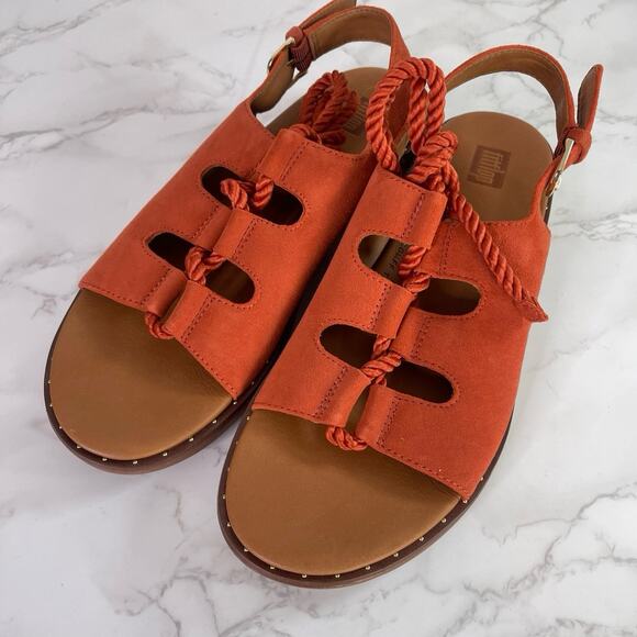 Fitflop Women Felicity Lace Up Suede Back Strap Sandal 8 - Picture 7 of 10